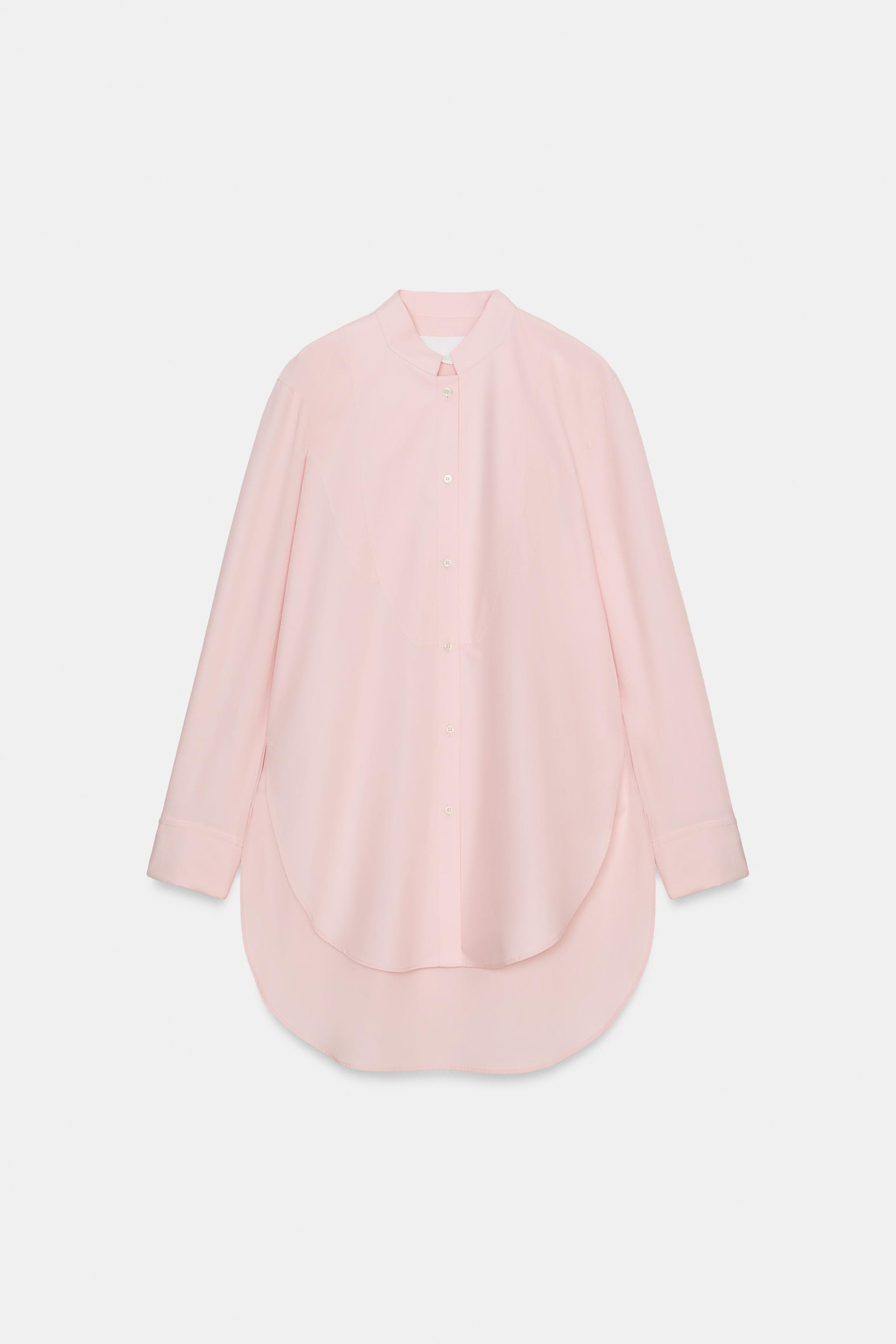 ASYMMETRIC POPLIN SHIRT ZW COLLECTION